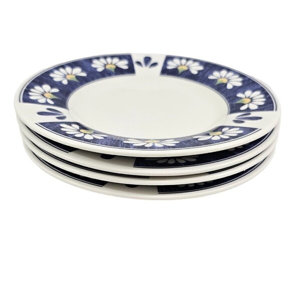Oneida Spring Daisy Majesticware 6.5” Ceramic Dessert Bread Plates – Set of 4 - Picture 3 of 15